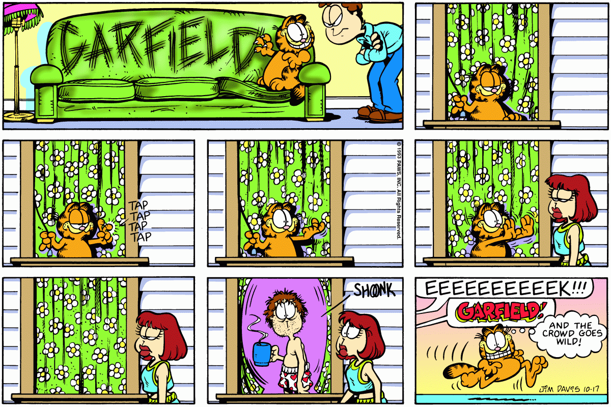 Garfield comic strip for Sunday, October 17, 1993