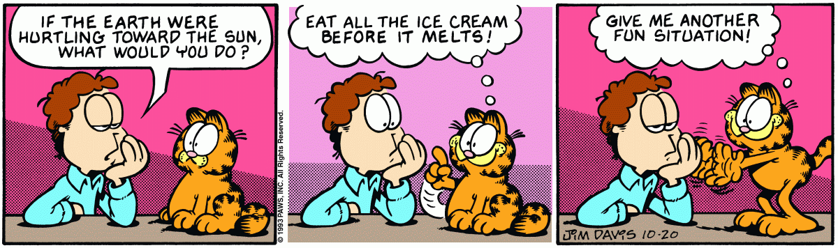 Garfield comic strip for Wednesday, October 20, 1993