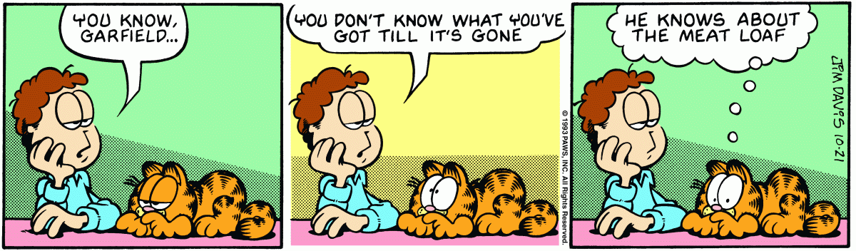 Garfield comic strip for Thursday, October 21, 1993