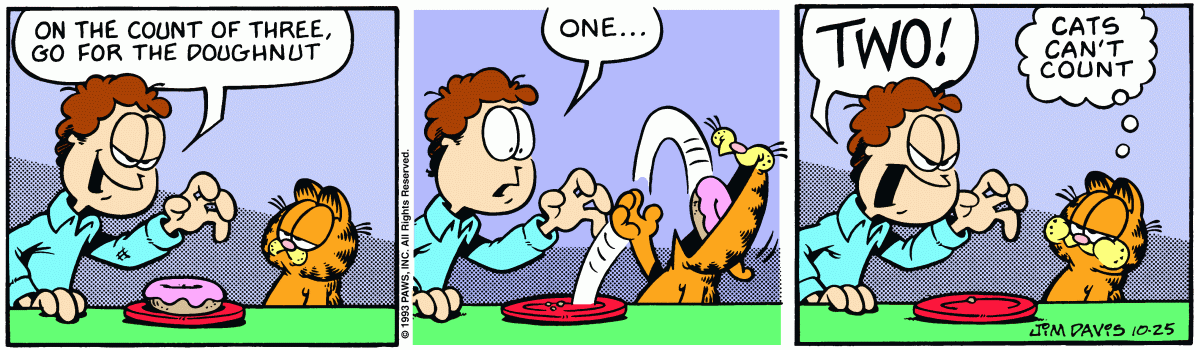 Garfield comic strip for Monday, October 25, 1993