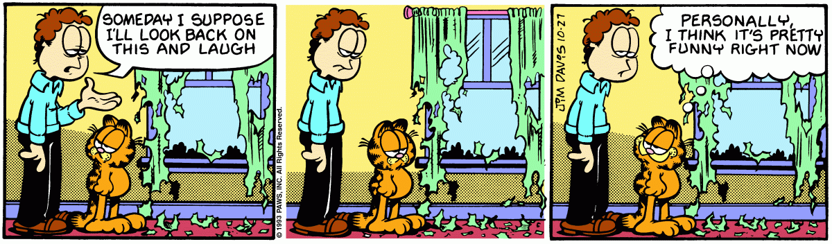Garfield comic strip for Wednesday, October 27, 1993