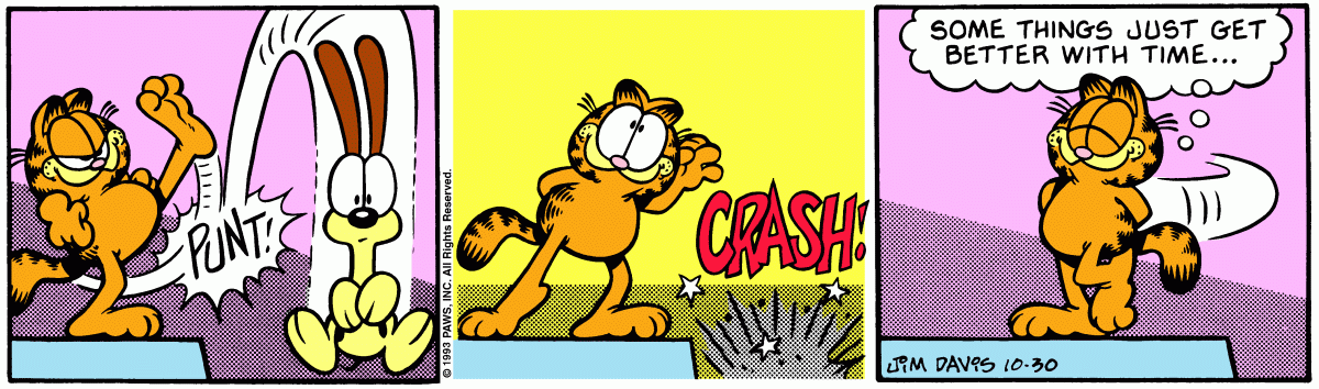 Garfield comic strip for Saturday, October 30, 1993