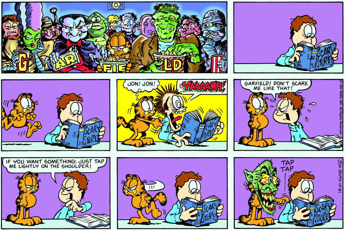 Garfield comic strip for Sunday, October 31, 1993