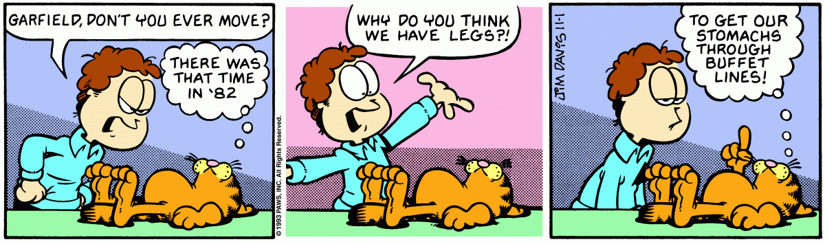 Garfield, November 1, 1993