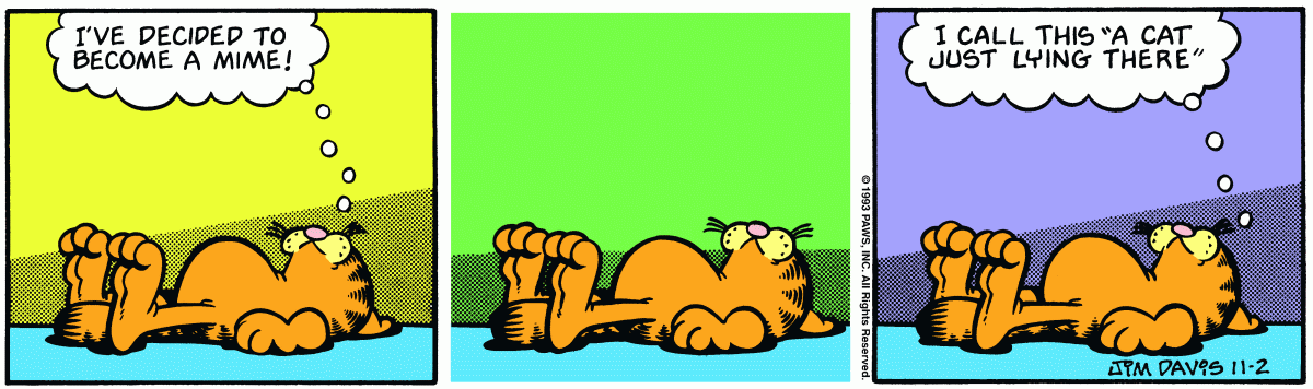 Garfield comic strip for Tuesday, November 2, 1993