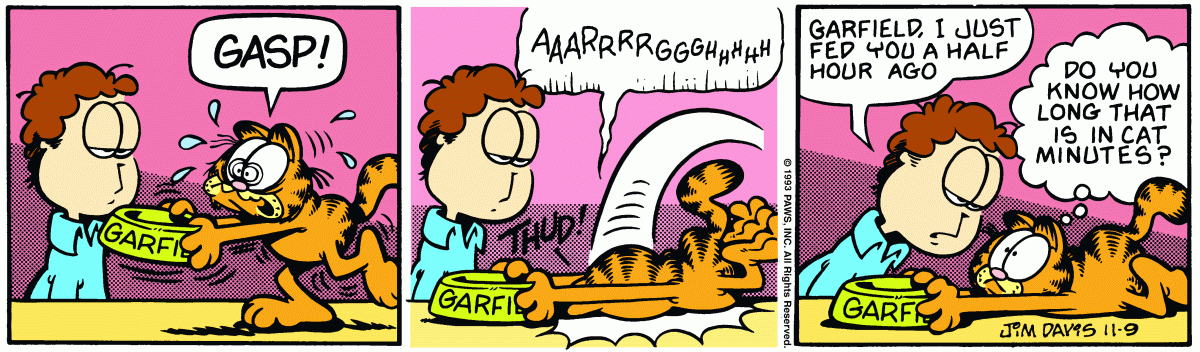 Garfield comic strip for Tuesday, November 9, 1993