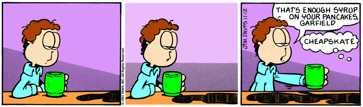 Garfield comic strip for Friday, November 12, 1993