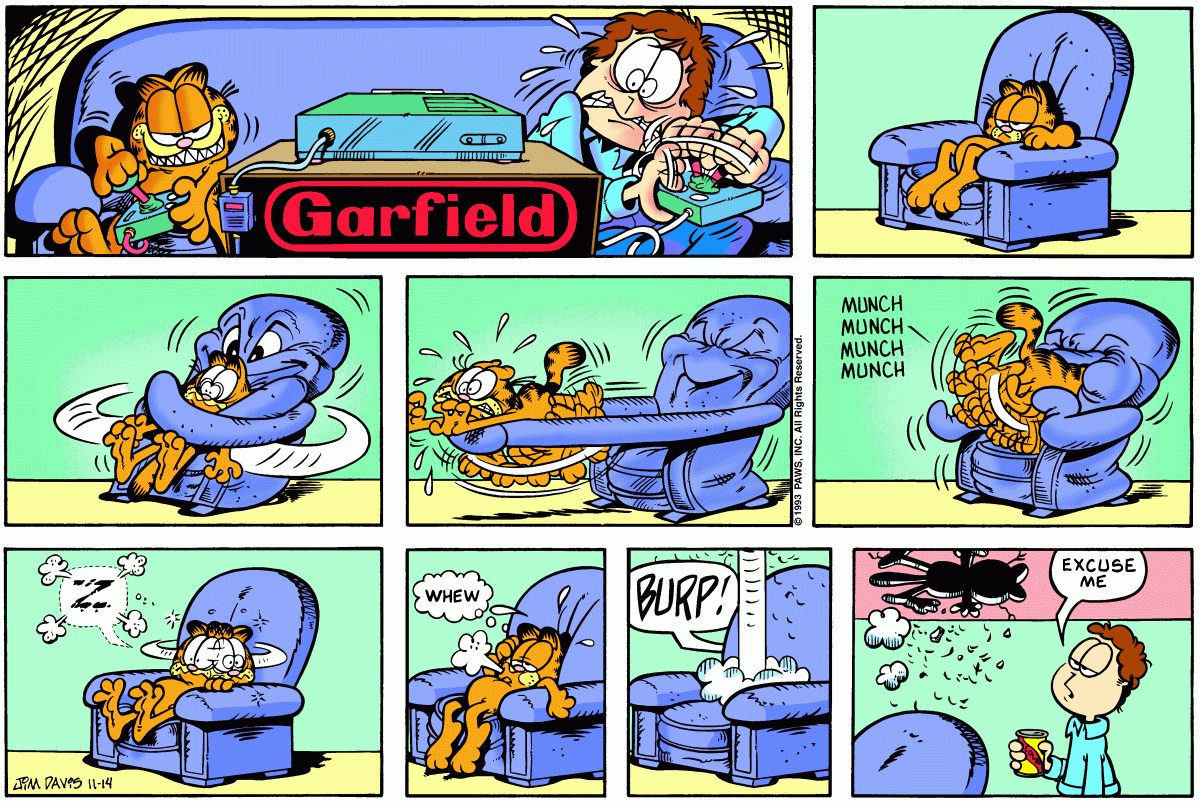 Garfield comic strip for Sunday, November 14, 1993