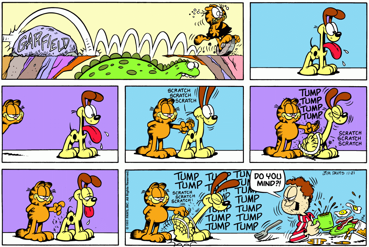 Garfield comic strip for Sunday, November 21, 1993