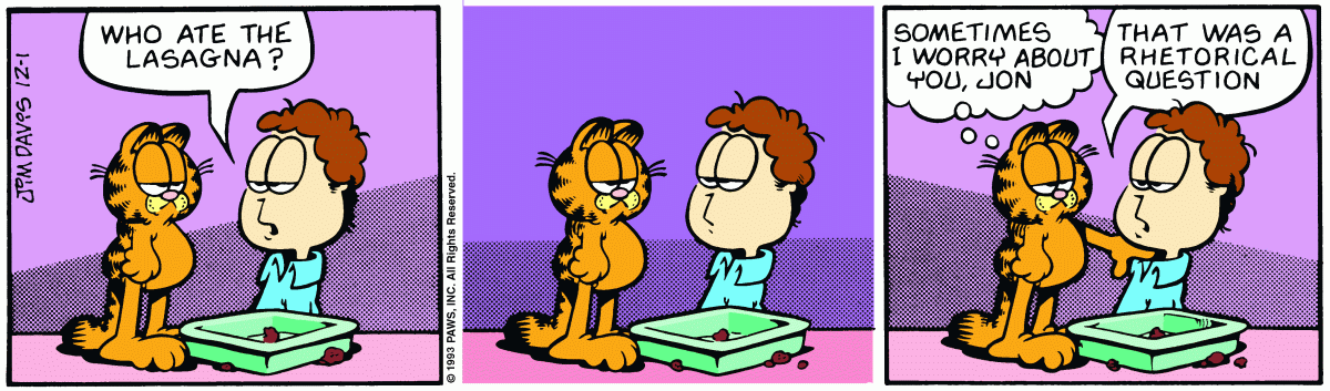 Garfield, December 1, 1993