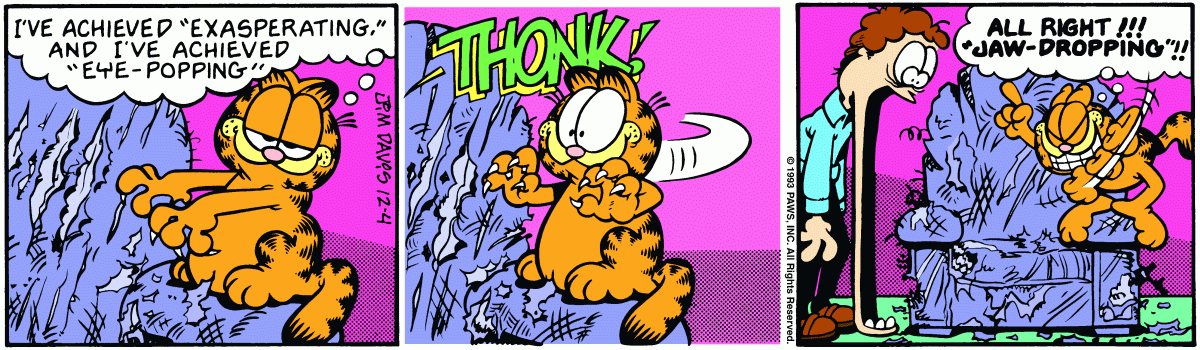 Garfield comic strip for Saturday, December 4, 1993