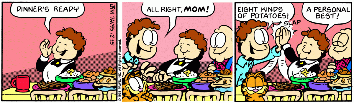 Garfield comic strip for Wednesday, December 15, 1993