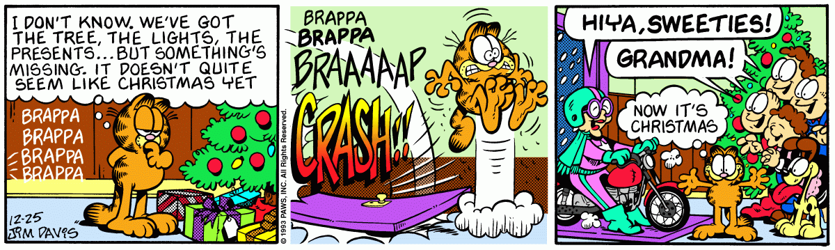 Garfield, December 25, 1993