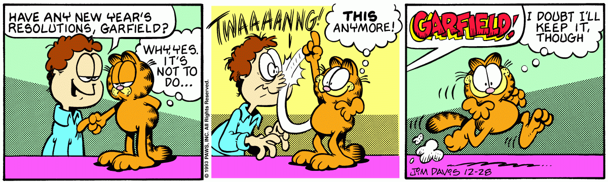 Garfield, December 28, 1993