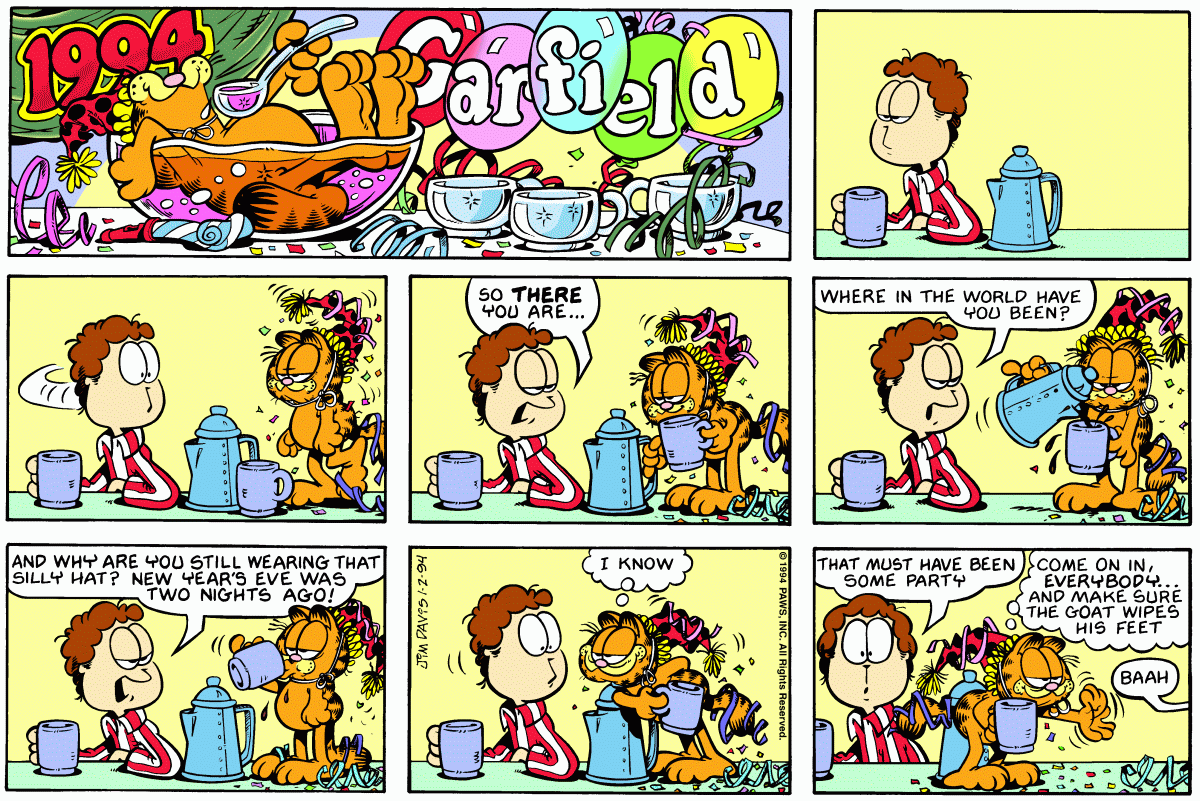 Garfield, January 2, 1994