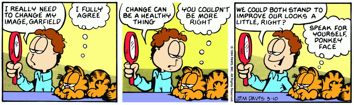 Garfield comic strip for Thursday, March 10, 1994