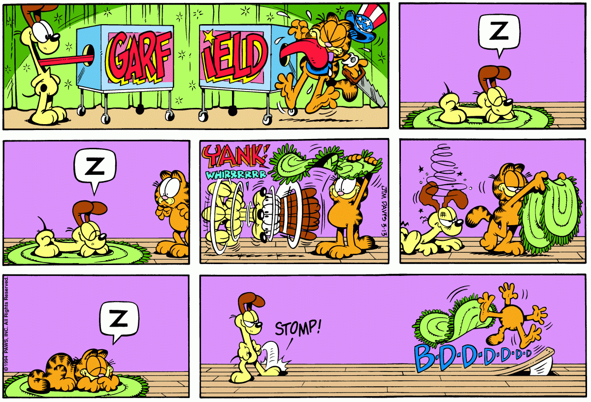 Garfield comic strip for Sunday, March 13, 1994