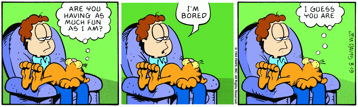 Garfield comic strip for Saturday, March 19, 1994