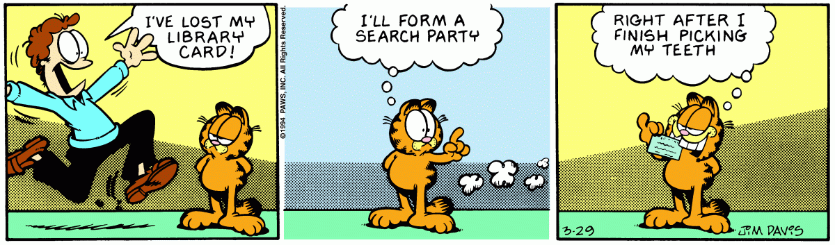 Garfield, March 29, 1994