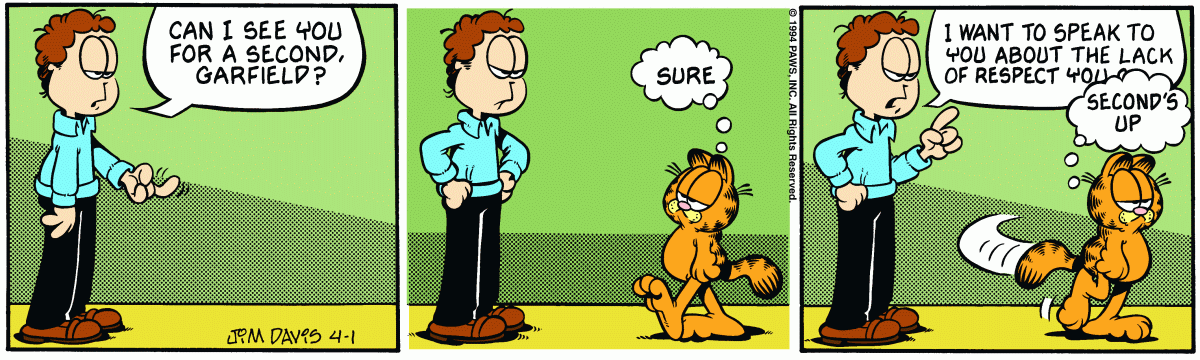 Garfield, April 1, 1994