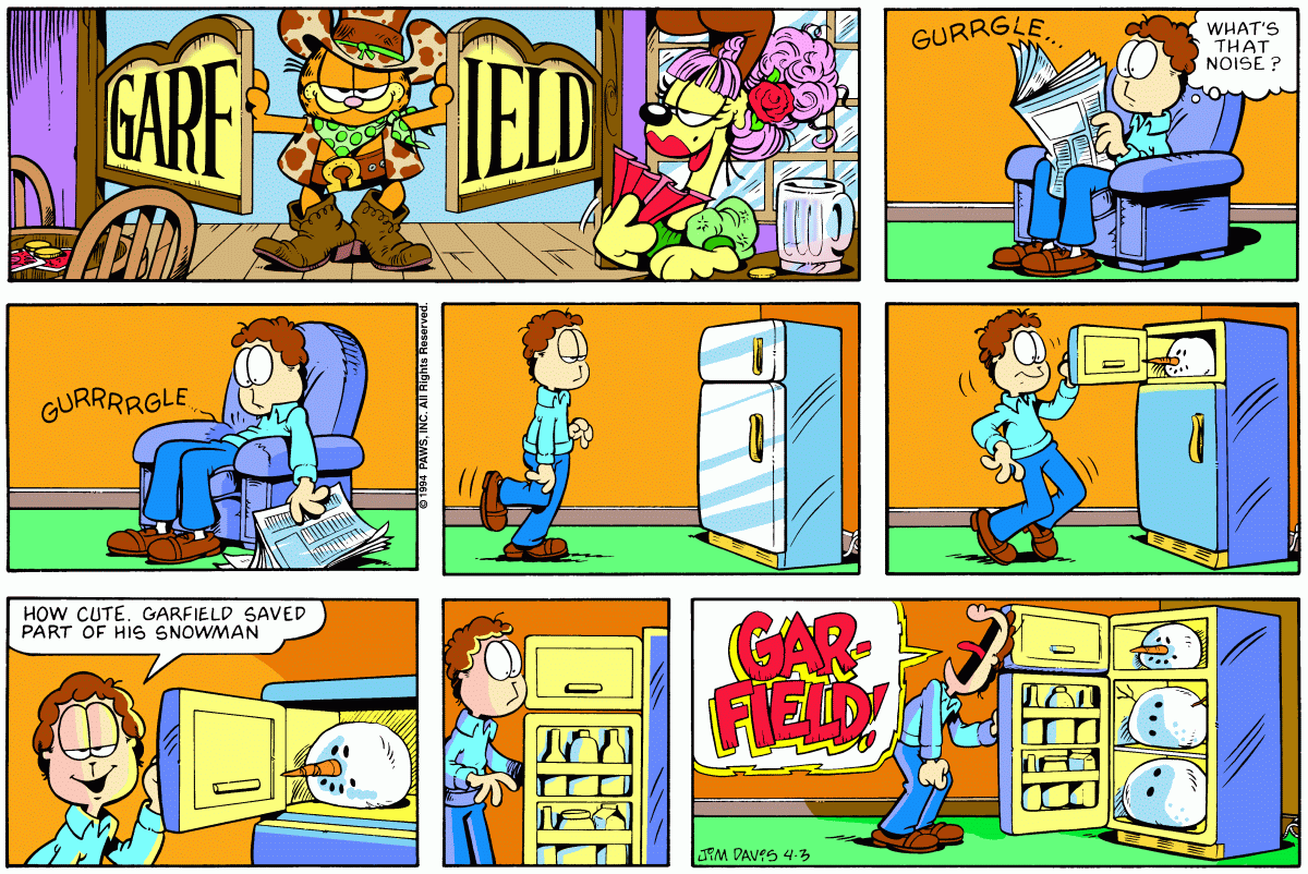 Garfield, April 3, 1994