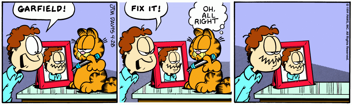 Garfield comic strip for Thursday, April 28, 1994