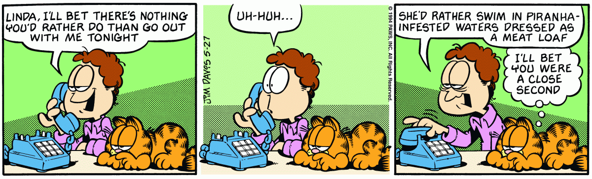 Garfield comic strip for Friday, May 27, 1994