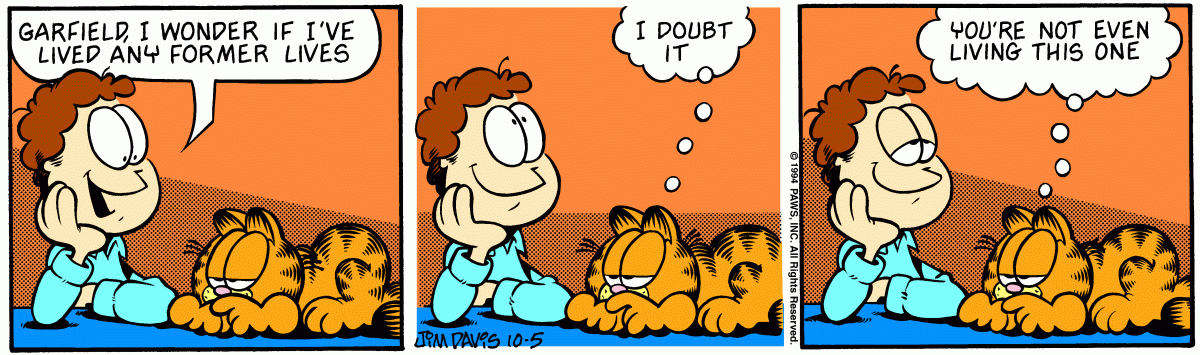 Garfield comic strip for Wednesday, October 5, 1994
