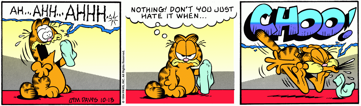 Garfield comic strip for Thursday, October 13, 1994