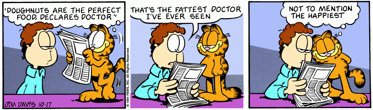 Garfield comic strip for Monday, October 17, 1994