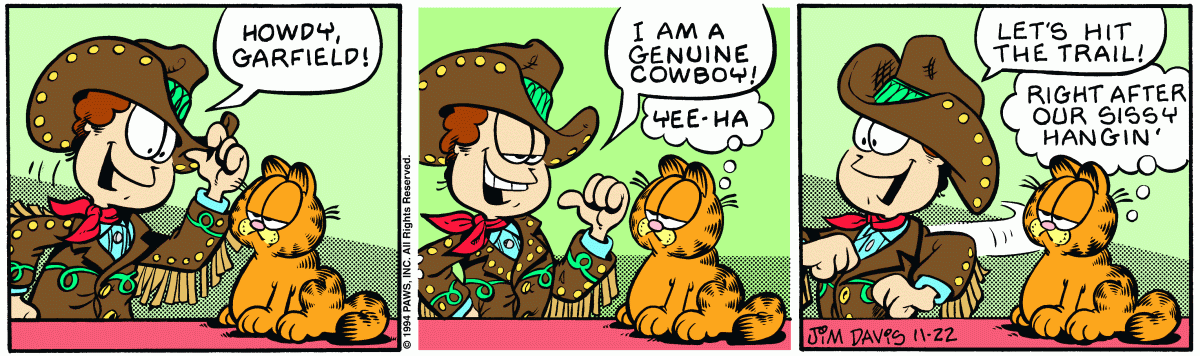 Garfield comic strip for Tuesday, November 22, 1994