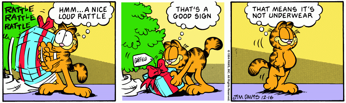 Garfield comic strip for Friday, December 16, 1994