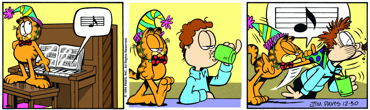 Garfield comic strip for Friday, December 30, 1994