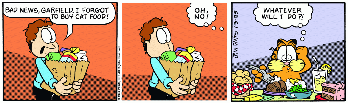 Garfield, January 3, 1995