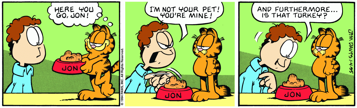 Garfield, January 4, 1995
