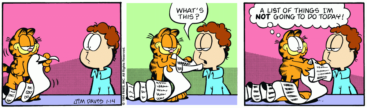 Garfield, January 14, 1995