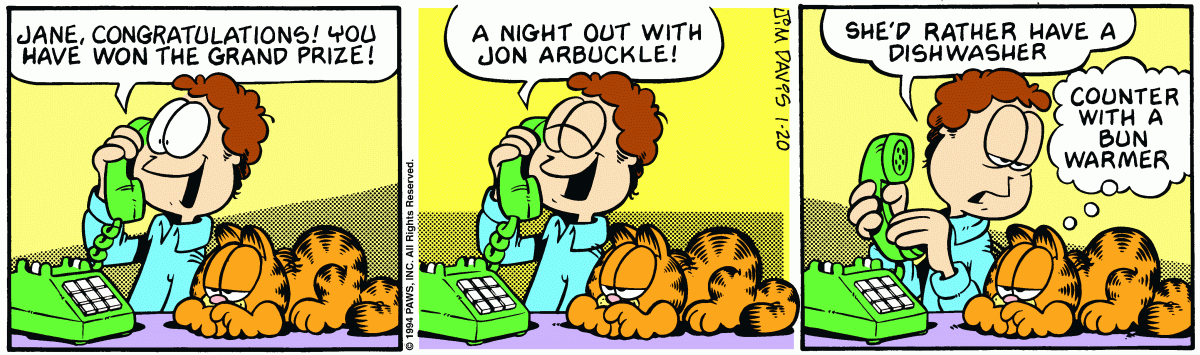 Garfield, January 20, 1995