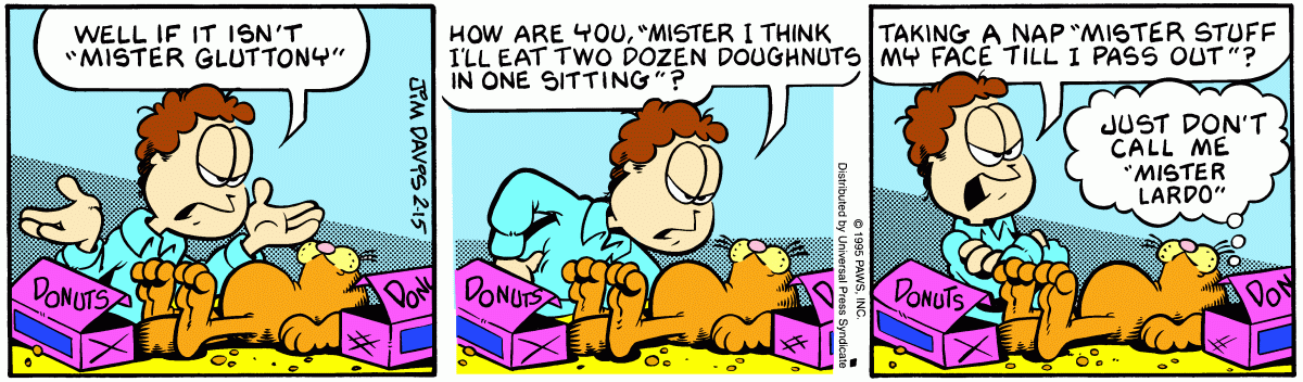 Garfield, February 15, 1995