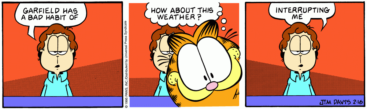 Garfield, February 16, 1995