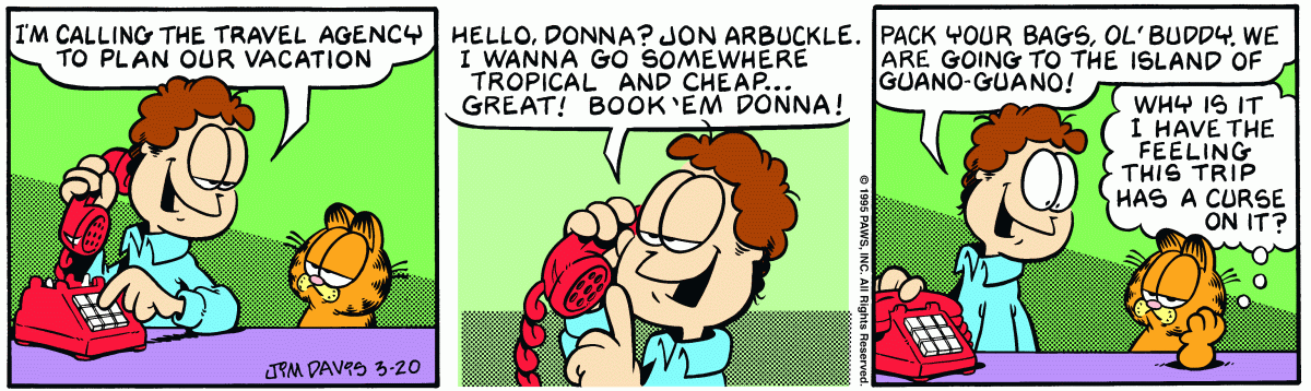 Garfield, March 20, 1995