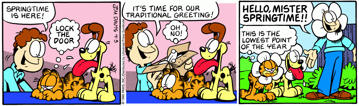 Garfield, April 3, 1995