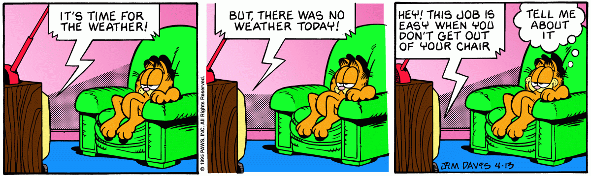 Garfield, April 13, 1995