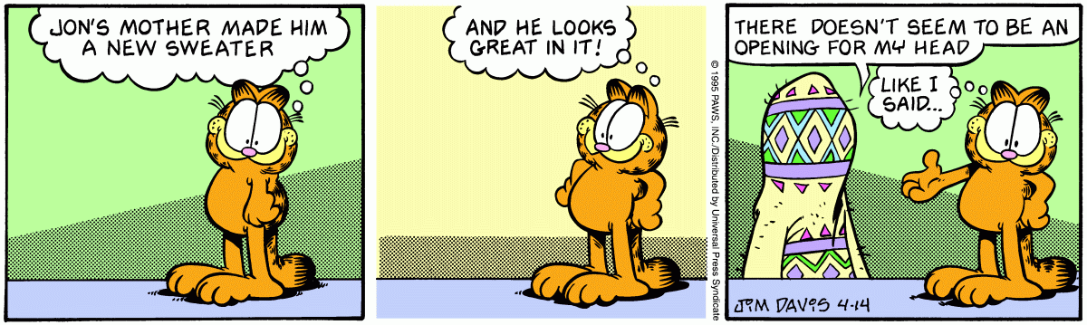 Garfield, April 14, 1995