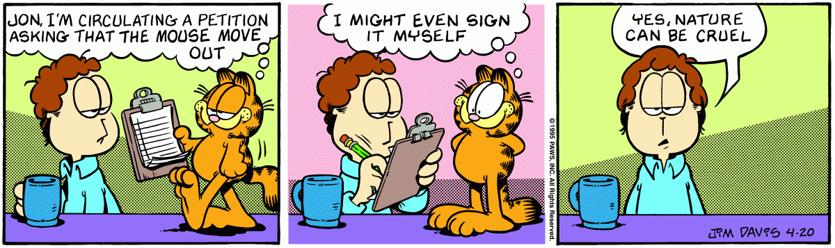 Garfield, April 20, 1995