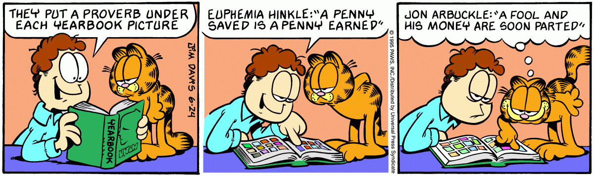 Garfield, June 24, 1995