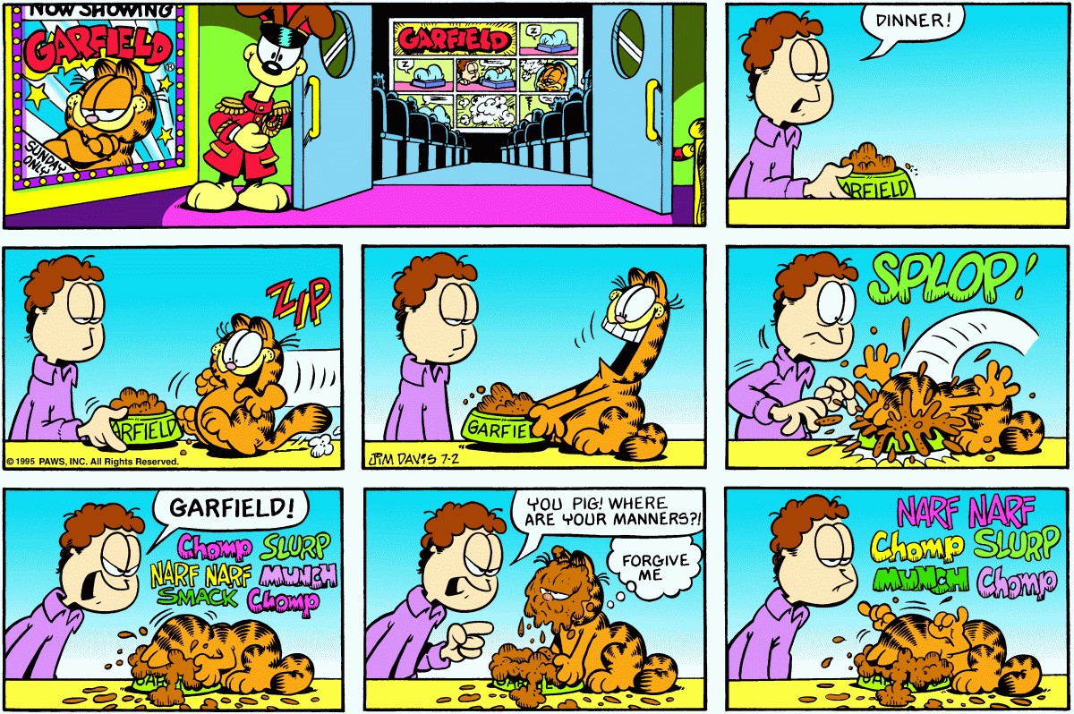 Garfield, July 2, 1995