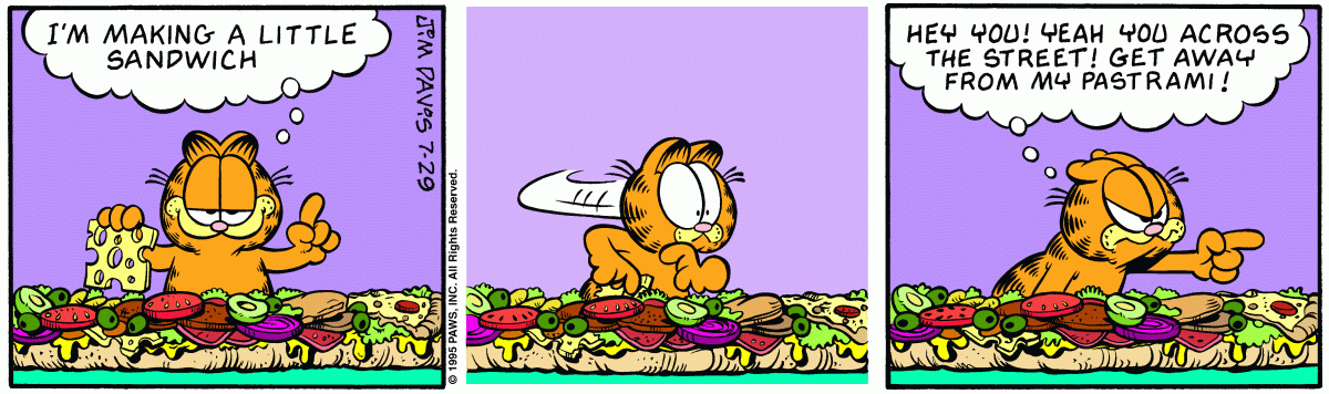 Garfield, July 29, 1995