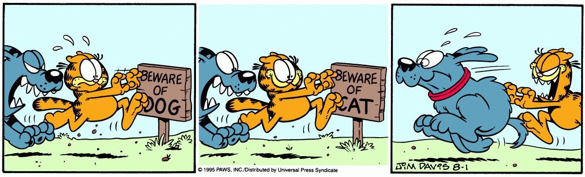 Garfield, August 1, 1995