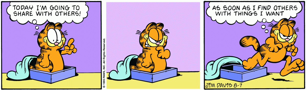 Garfield, August 7, 1995