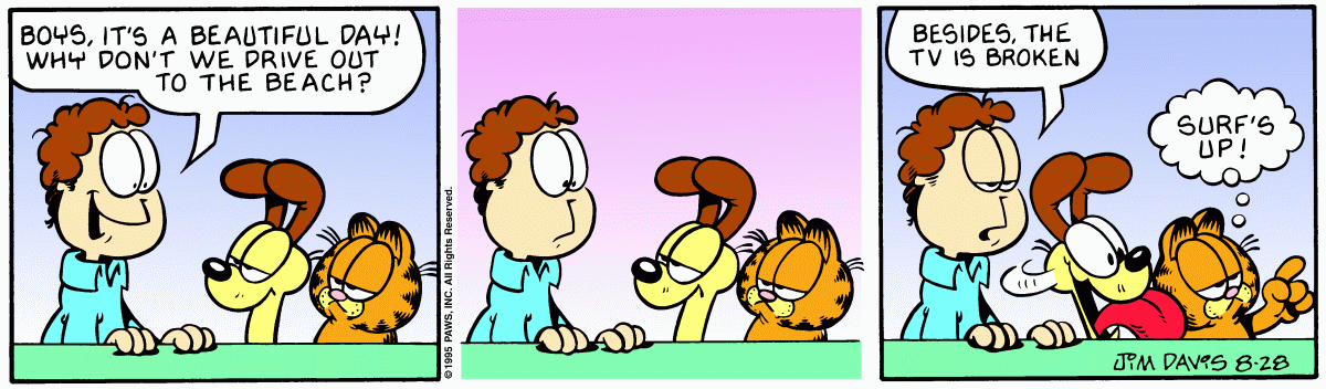 Garfield, August 28, 1995